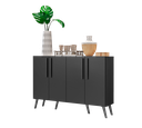 Aparador Buffet 4 Puertas Viena Color Negro