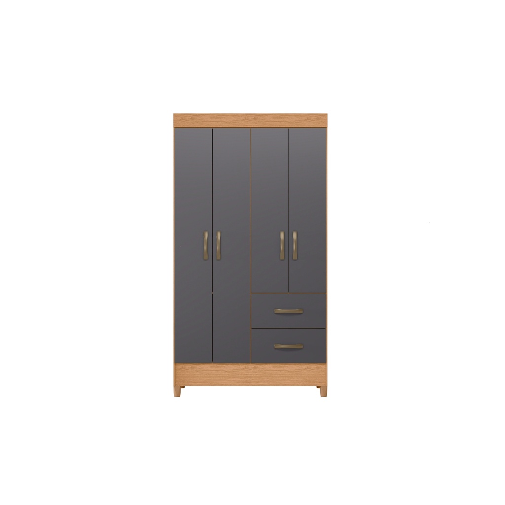 CLOSET MOBI 4 PUERTAS TITANIUM