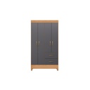 CLOSET MOBI 4 PUERTAS TITANIUM