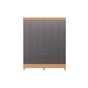 ROPERO MOBI 6 PUERTAS TITANIUM