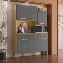 Alacena Moderna Plus 6P 2C /Castaño Claro y soft texturizado 1.32 x 388 x 52   