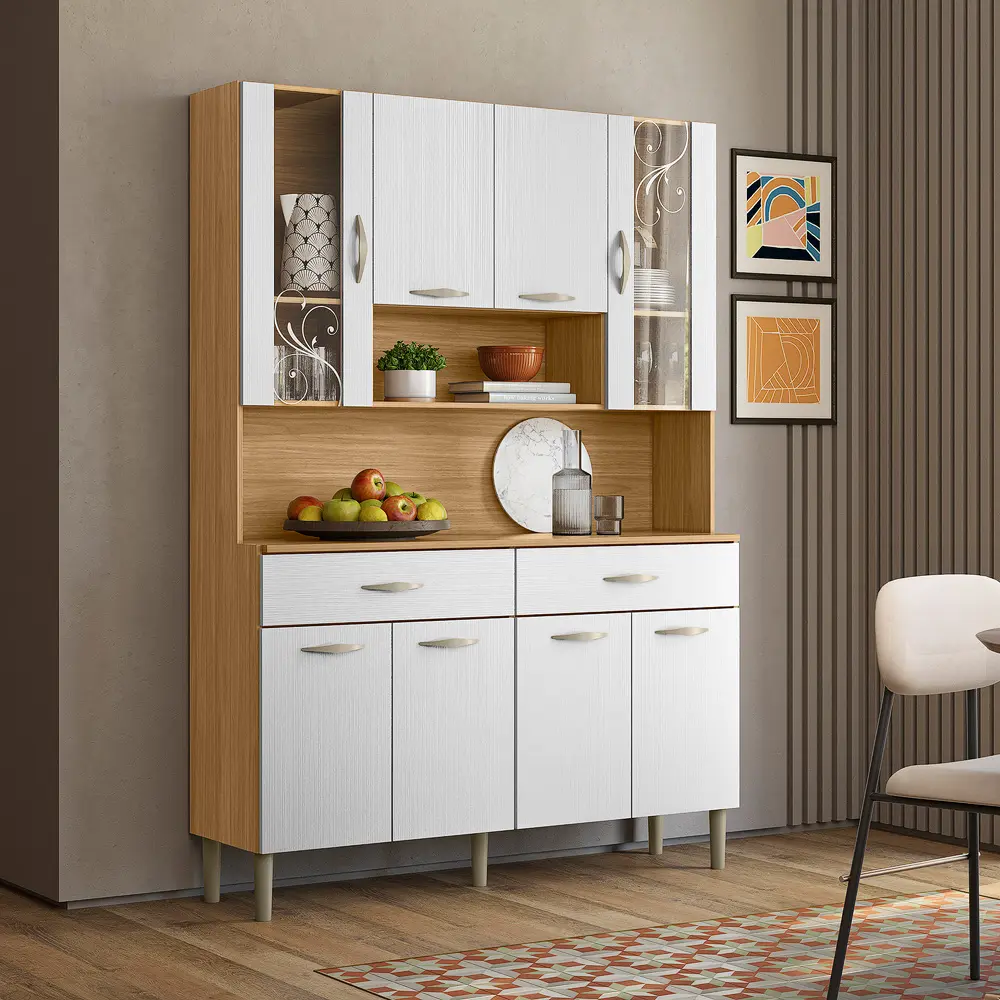 ALACENA GOLDEN 8P, 2C / CASTAÑO - SUPREMO 121 X 173 X 36.3 CM 