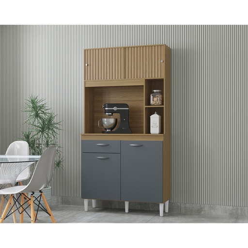 [100377] Kit duda 90 damasco / acanalado/ gris
