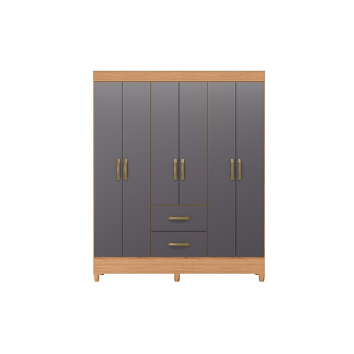 [100408] ROPERO MOBI 6 PUERTAS TITANIUM