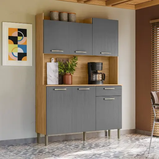 [100583] Alacena Genova plus freijo/ gris 121x175x36