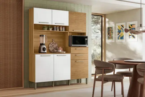 [100592] ALACENA MONTESA 6P, 2C / FREIJO - SUPREMO CASTAÑO 162 X 196 X 38 CM 