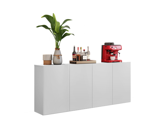 [100051] Aparador Buffet 4 Puertas Veneza Color Blanco